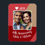 40th Ruby Wedding Anniversary Photo Keepsake Magnet<br><div class="desc">This customised magnet is the perfect way to celebrate your wedding milestone with your favourite personalised photo for a timeless keepsake for years to come.</div>