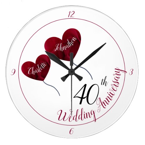  40th Wedding Anniversary Art Wall D cor Zazzle.com.au