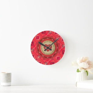40th Ruby Wedding Anniversary Round Clock