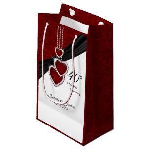 40th Ruby Wedding Anniversary - Small Gift Bag