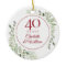 40th Ruby Wedding Anniversary Watercolor Greenery