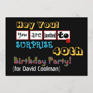 40th SURPRISE Birthday Party Template V01
