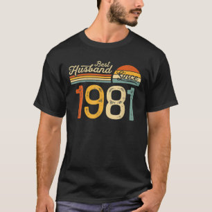 40Th Wedding Anniversary Best Husband Since 1981 T-Shirt