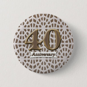 40th Wedding Anniversary Button