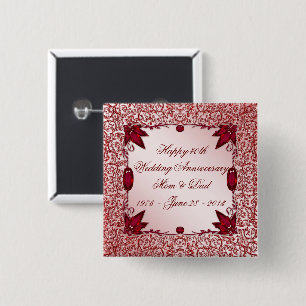 40th Wedding Anniversary Button