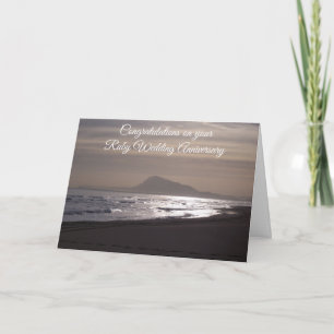 40th Wedding Anniversary Card Sunrise