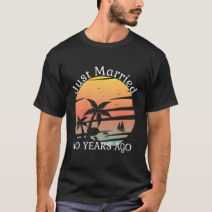 40Th Wedding Anniversary Cruise Just Married 40 Ye T-Shirt