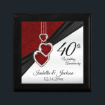 40th Wedding Anniversary Design Gift Box<br><div class="desc">40th, 52nd or 80th Wedding Anniversary Design Gift Box ready for you to personalise. ⭐This Product is 100% Customisable. Graphics and / or text can be added, deleted, moved, resized, changed around, rotated, etc... 99% of my designs in my store are done in layers. This makes it easy for you...</div>