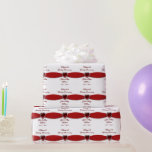 40th Wedding Anniversary Design Wrapping Paper<br><div class="desc">A Digitalbcon Images Design featuring a ruby red and white colour design theme with a variety of custom images, shapes, patterns, styles and fonts in this one-of-a-kind "Damask 40th Wedding Anniversary Design". With this attractive and elegant design you'll have all your decorations, gift ideas and party favours all coordinated for...</div>