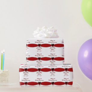 40th Wedding Anniversary Design Wrapping Paper
