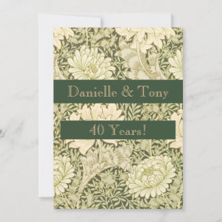 40th Wedding Anniversary Floral Invitation