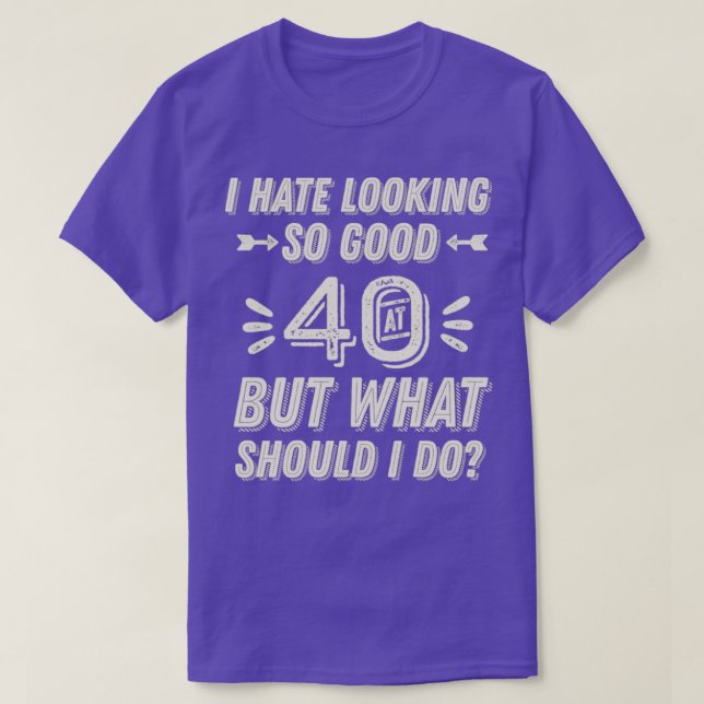 40th Wedding Anniversary For Him Her 40 Birthday F T-Shirt (Design Front)