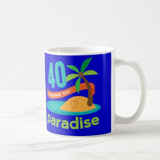 40th Wedding Anniversary Funny Gift For Her Coffee Mug (Right)