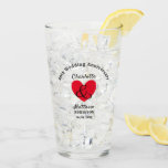 40th Wedding Anniversary Gift Personalised Glass<br><div class="desc">Typography editable script text  with personal names wedding anniversary date,  an elegant and stylish keepsake gift in celebration of a 40th ruby wedding anniversary or change the text to suit any anniversary.</div>