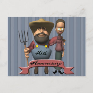 40th Wedding Anniversary Gifts Postcard