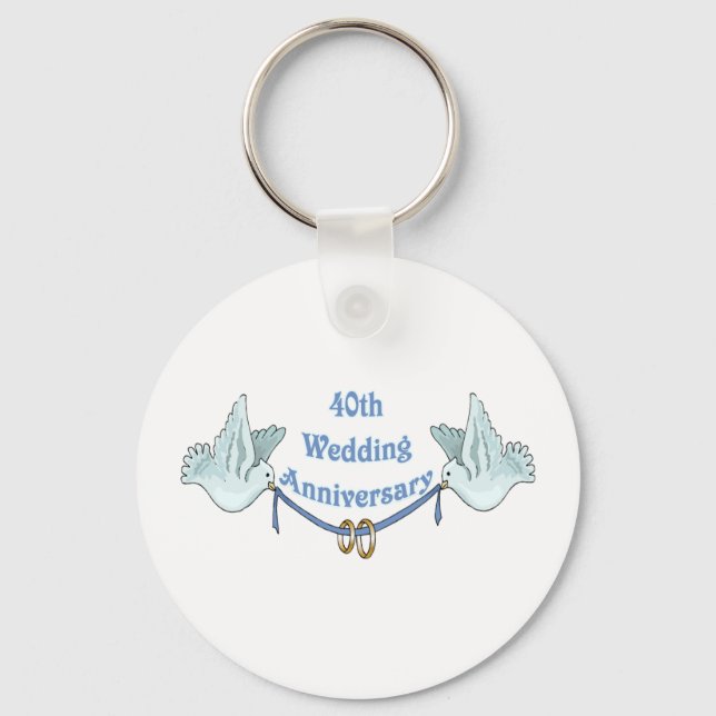 40th wedding anniversary gifts t key ring (Front)