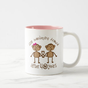 40th Wedding Anniversary Gifts Two-Tone Coffee Mug