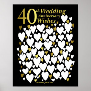 40th Wedding Anniversary Guest Book