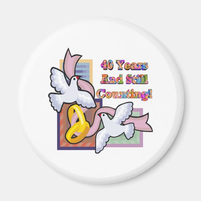 40th wedding anniversary gw magnet (Front)