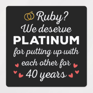40th Wedding Anniversary I - Ruby Funny Couple