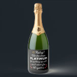 40th Wedding Anniversary I - Ruby Funny Couple Sparkling Wine Label<br><div class="desc">Fun design, perfect for anyone who's been married for 40 years and to a wedding vow renewal ceremony. It makes a great matching outfit for couples! 'Ruby? We deserve Platinum for putting up with each other for 40 Years' quote for a couple who got married 40 years ago or a...</div>