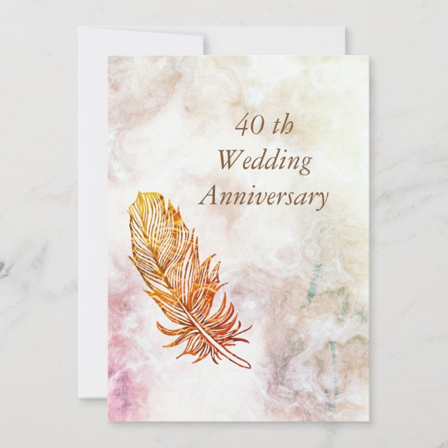 40TH  WEDDING ANNIVERSARY INVITATIONS (Front)