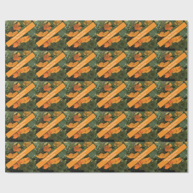 40th Wedding Anniversary Nasturtium alternative Wrapping Paper (Flat)