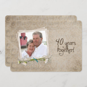 40th Wedding Anniversary Open House Invitation