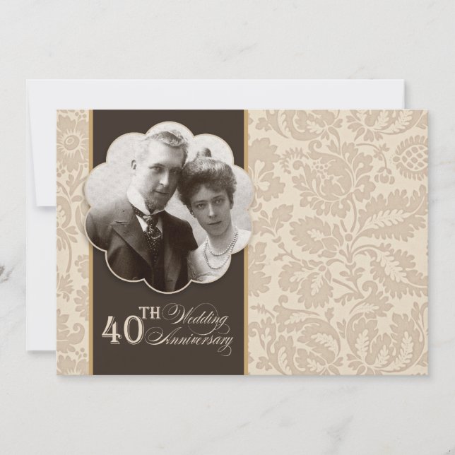 40th wedding anniversary photo invitations (Front)