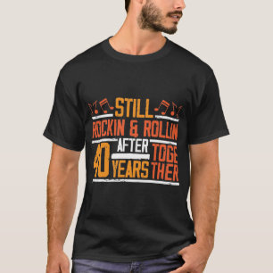 40th Wedding Anniversary Rocking Wife Husband T-Shirt