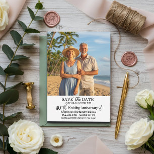 40th Wedding Anniversary Save the Date Photo Card