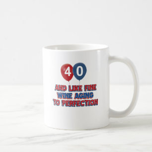 40th year old birthday designs coffee mug