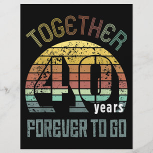 40th Years Wedding Anniversary Gifts For Couples Flyer