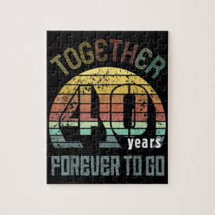 40th Years Wedding Anniversary Gifts For Couples Jigsaw Puzzle