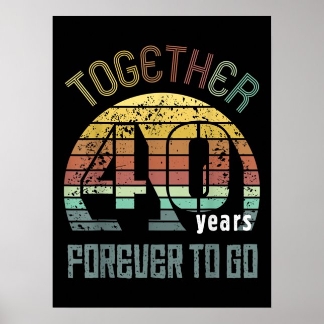 40th Years Wedding Anniversary Gifts For Couples Poster (Front)