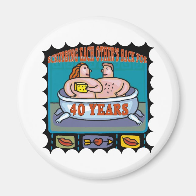 40thweddinganniversaryb5 magnet (Front)