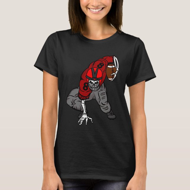 40Yards American Football Skeleton  Idea for Sport T-Shirt (Front)