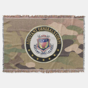 [410] AG Corps Regimental Insignia [3D] Throw Blanket