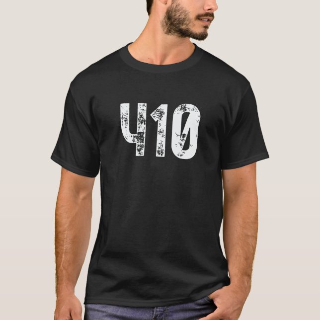 410 Area Code Baltimore MD Mobile Telephone Area C T-Shirt (Front)