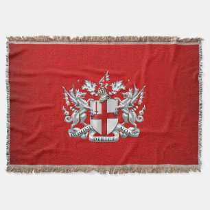 [410] City of London - Coat of Arms Throw Blanket