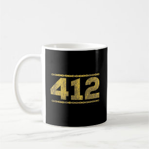 412 Distressed Chain T-Shirt Pittsburgh Coffee Mug