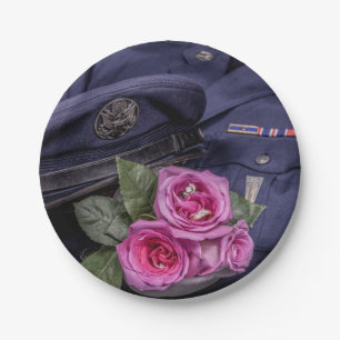 4171-Military Wedding Paper Plate