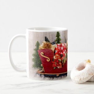 4197-Glitter Trees with Sleigh, Presents and Snow Coffee Mug