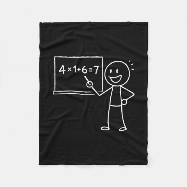 41 67 Meme Forty One Six Seven Funny Math Teacher  Fleece Blanket (Front)