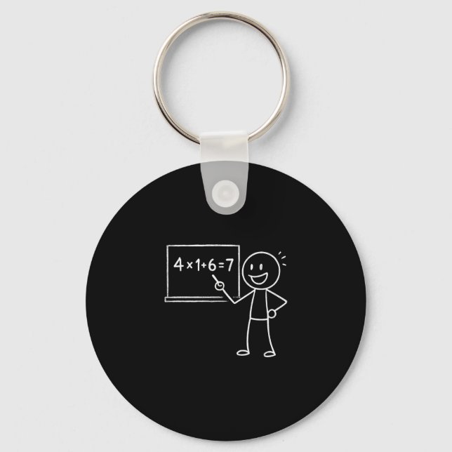 41 67 Meme Forty One Six Seven Funny Math Teacher  Key Ring (Front)