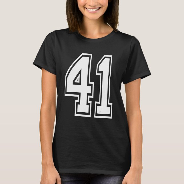 41 Birthday College Number T-Shirt (Front)
