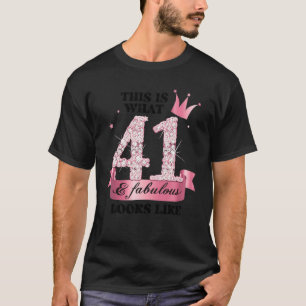 41 & Fabulous I Pink White Party Group Candid Phot T-Shirt