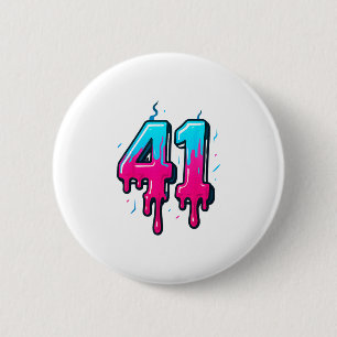 41 Ice Cream Drip Meme Forty One Four Gen Alpha Sl 6 Cm Round Badge
