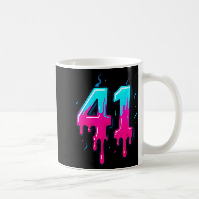 41 Ice Cream Drip Meme Forty One Four Gen Alpha Sl Coffee Mug (Right)