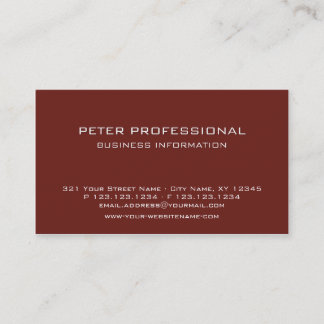 41 Modern Professional Business Card mahogany